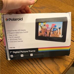 Polaroid Digital Picture Frame with Rainbow Accent